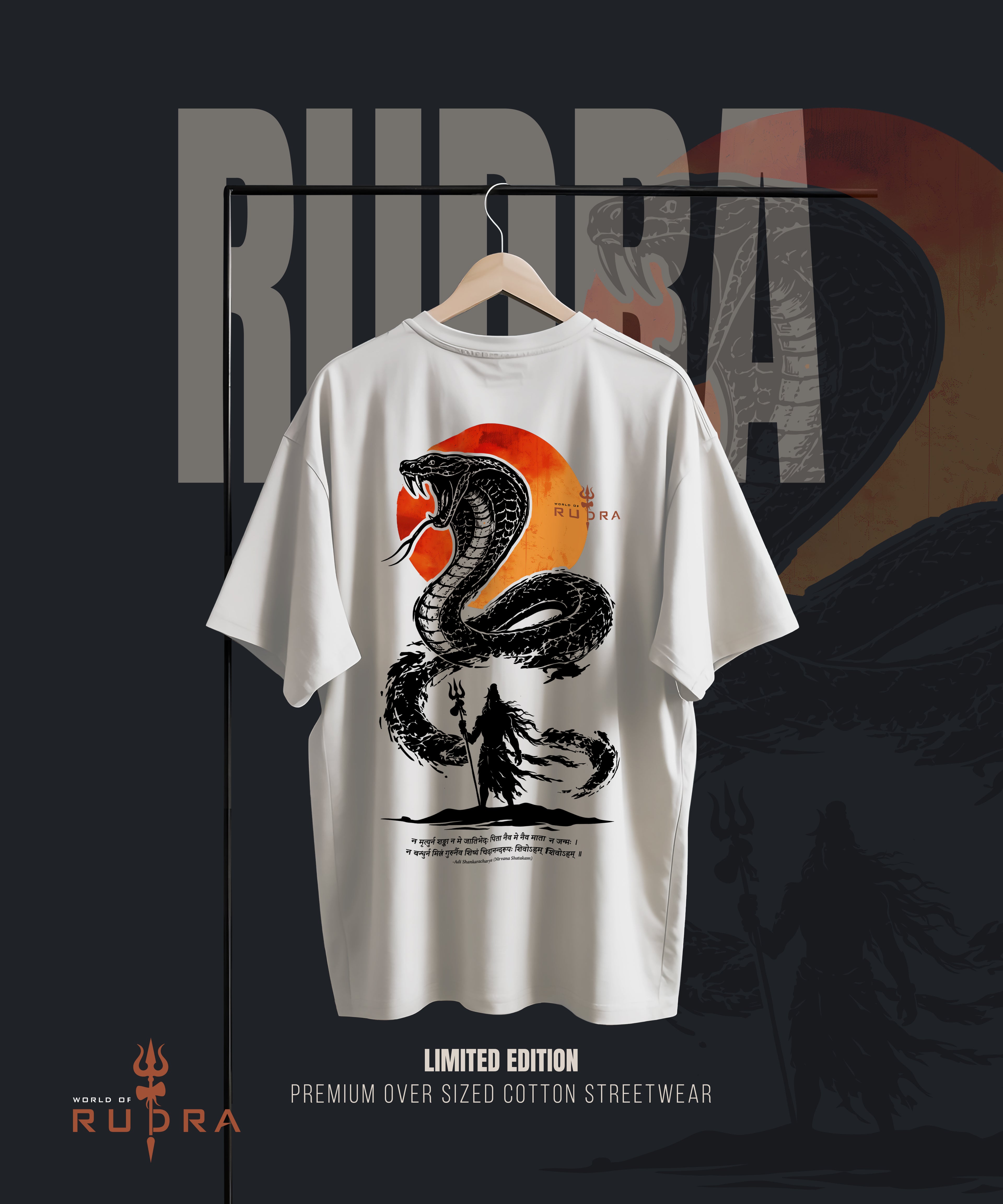 Rudra Naga Oversized T-Shirt – Organic Cotton Relaxed Fit | Limited Edition